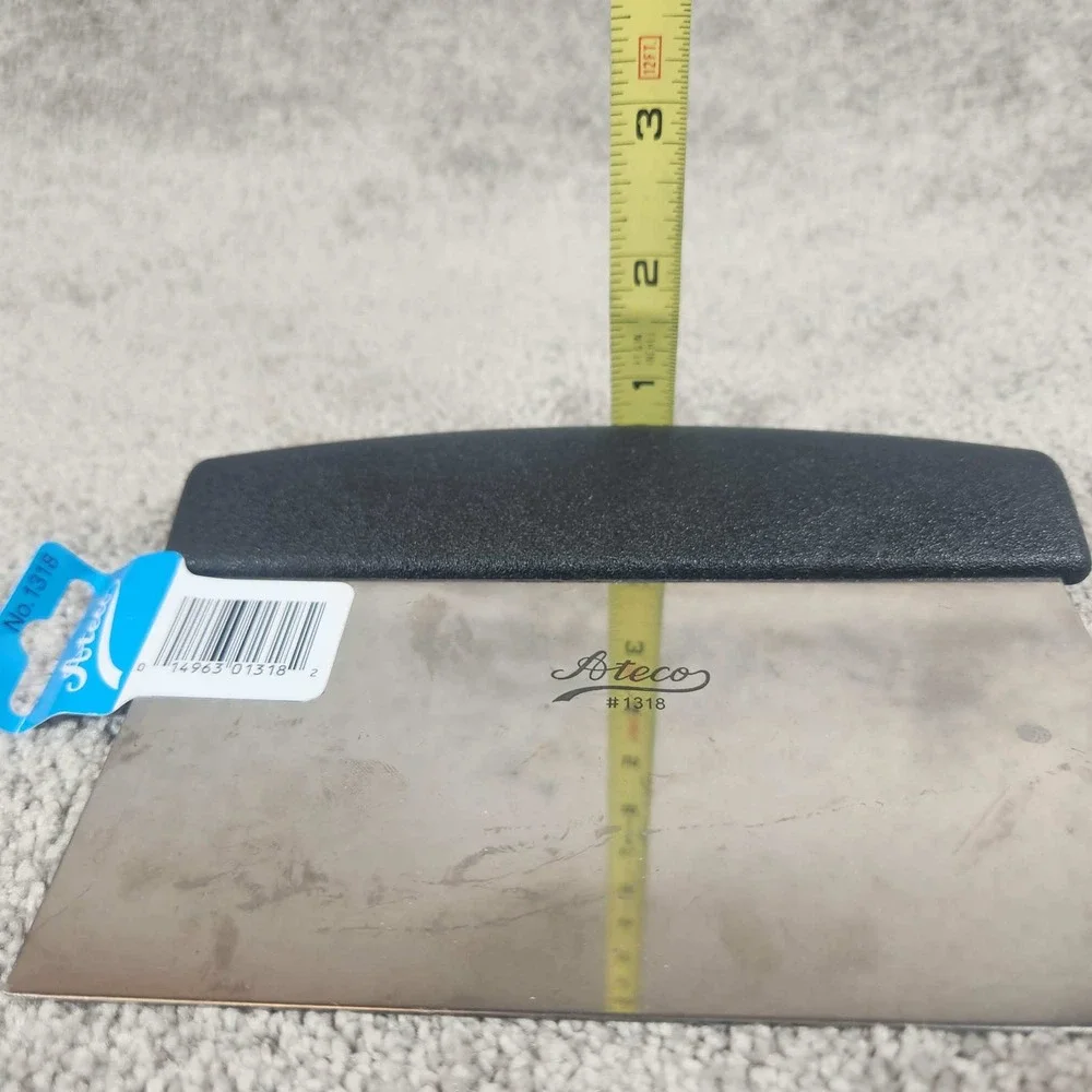 Ateco Dough Scraper 1318‎ Stainless Steel Black Handle Kitchen Tool